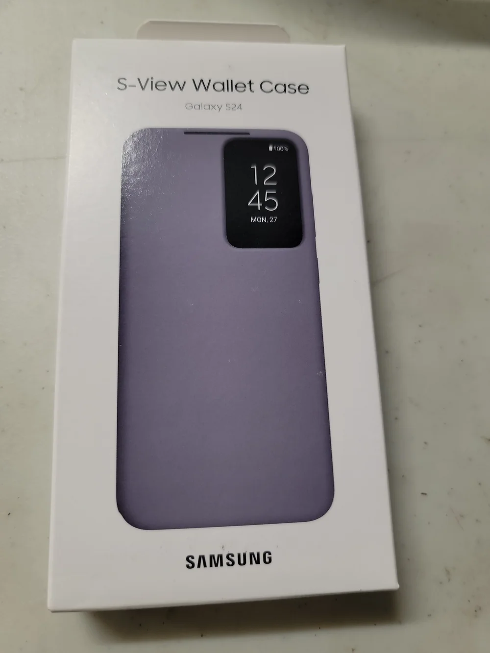 Samsung Authentic Galaxy S24 S-View Wallet Case, Violet